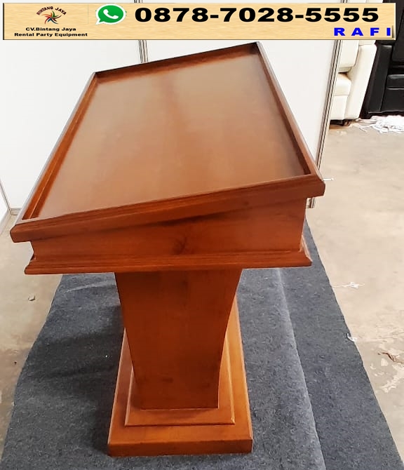 Rental Meja Prasasti Kayu Jati Event Jakarta