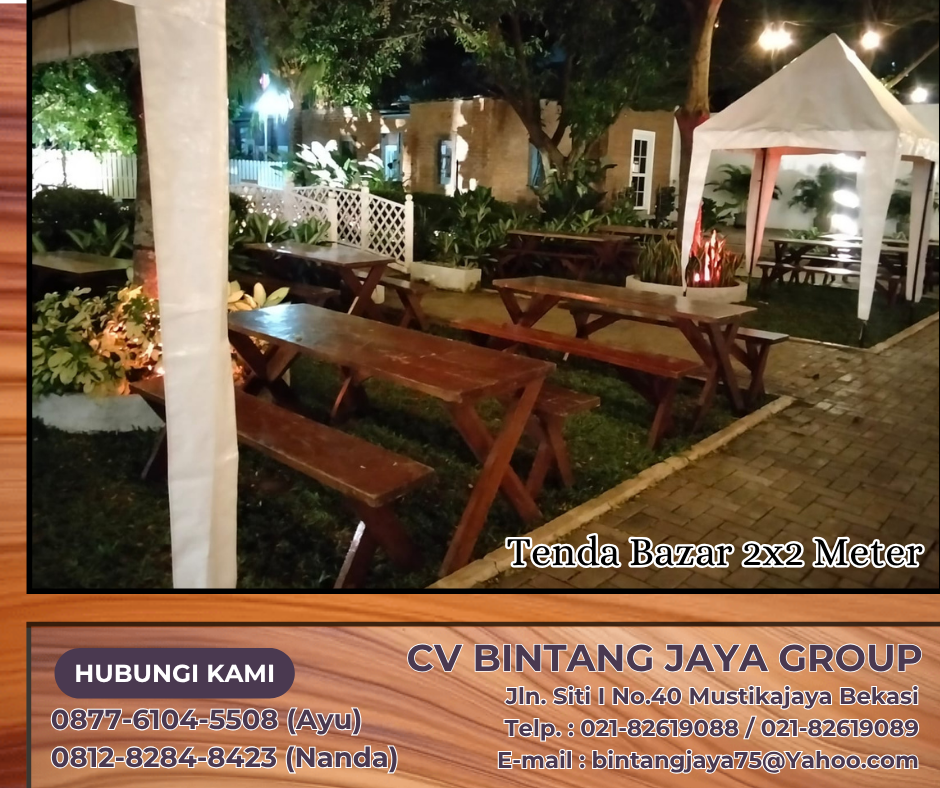JASA MENYEWAKAN TENDA BAZAR PUTIH 2X2 METER EVENT REVE SPACE JAKARTA SELATAN