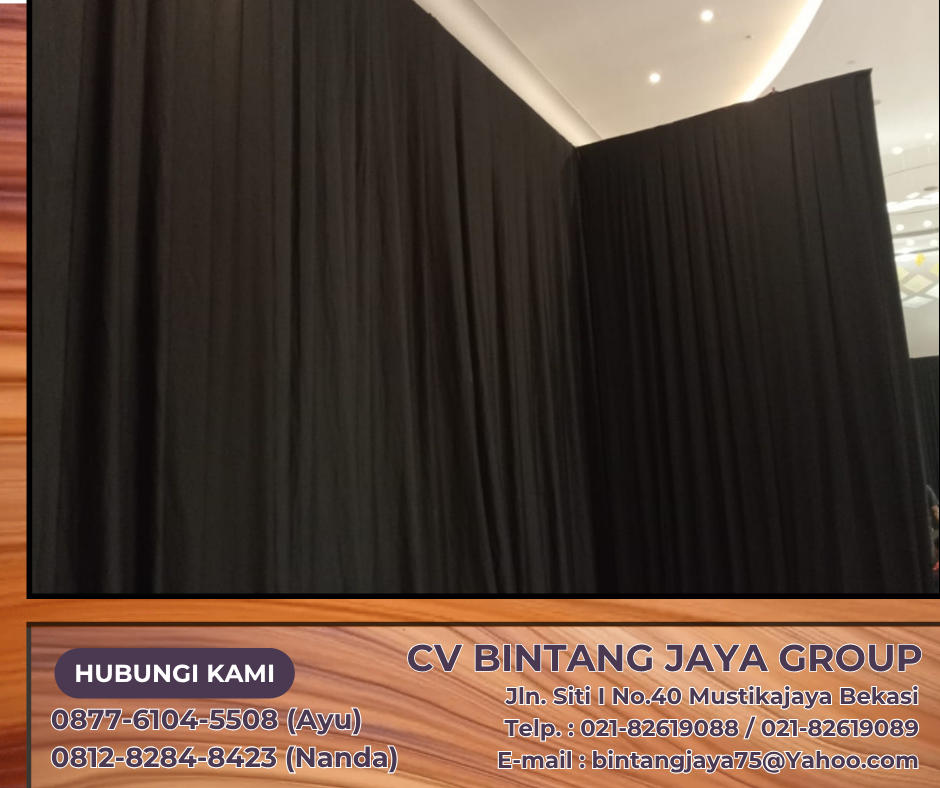 RENTAL BLACK CURTIAN ATAU TIRAI HITAM AREA BEKASI
