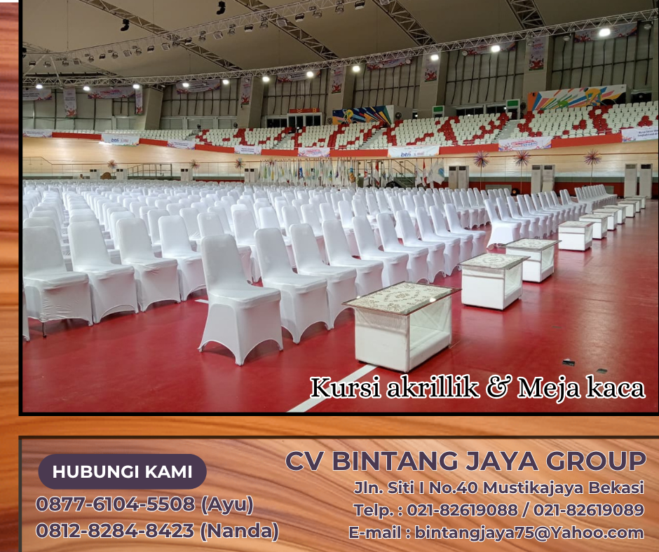 RENTAL MEJA KACA VIP KOTAK DAN KURSI TIFFANY ACRYLIK JAKARTA