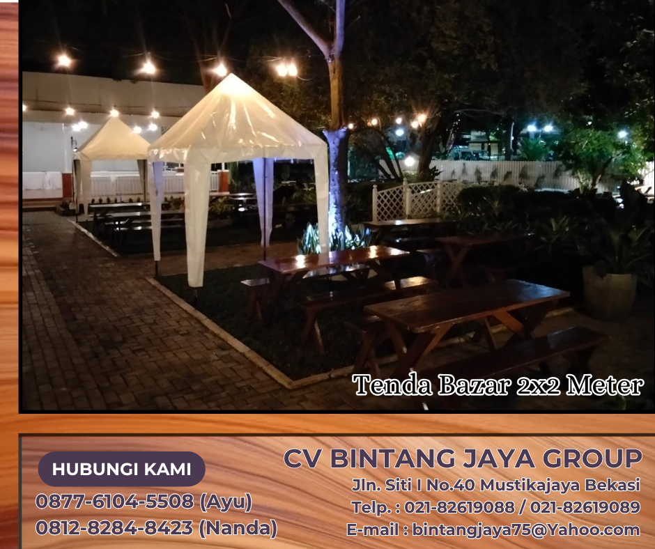 JASA MENYEWAKAN TENDA BAZAR PUTIH 2X2 METER EVENT REVE SPACE JAKARTA SELATAN