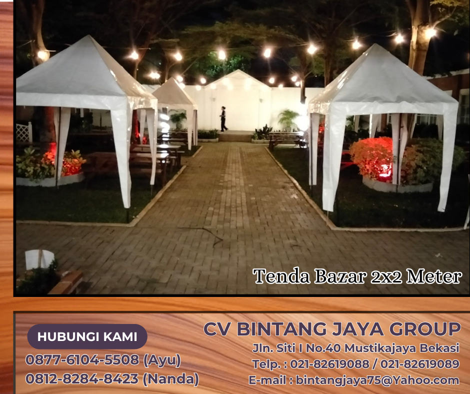 JASA MENYEWAKAN TENDA BAZAR PUTIH 2X2 METER EVENT REVE SPACE JAKARTA SELATAN