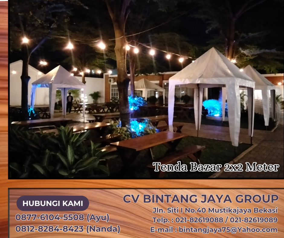 JASA MENYEWAKAN TENDA BAZAR PUTIH 2X2 METER EVENT REVE SPACE JAKARTA SELATAN