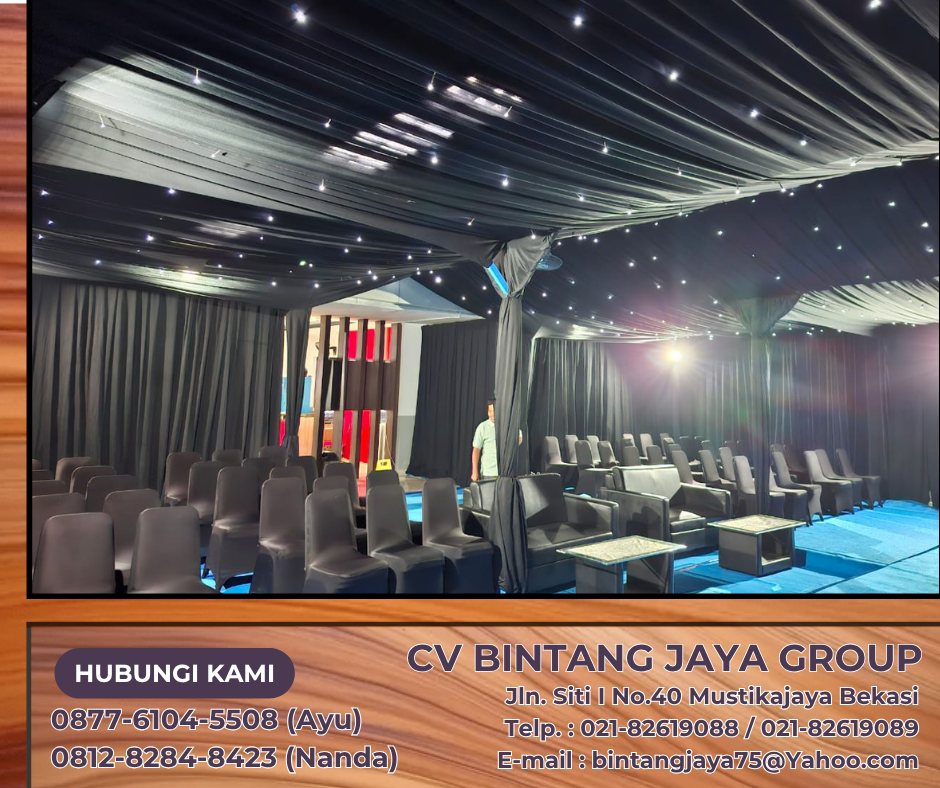 RENTAL BLACK CURTIAN ATAU TIRAI HITAM AREA BEKASI