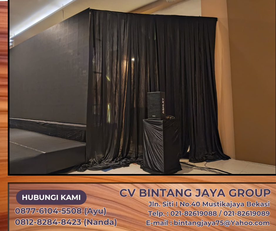 RENTAL BLACK CURTIAN ATAU TIRAI HITAM AREA BEKASI