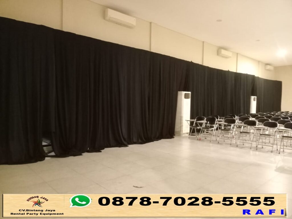 Rental Black Curtain Atau Tirai Hitam Area Bekasi