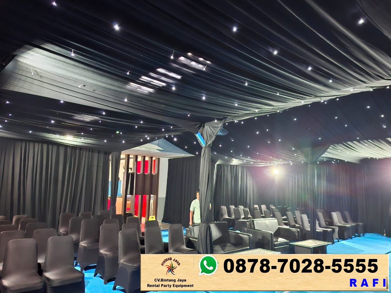 Rental Black Curtain Atau Tirai Hitam Area Bekasi