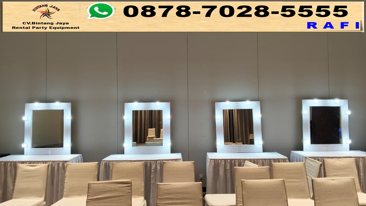 Rental Meja Kaca Rias Putih Area Jakarta