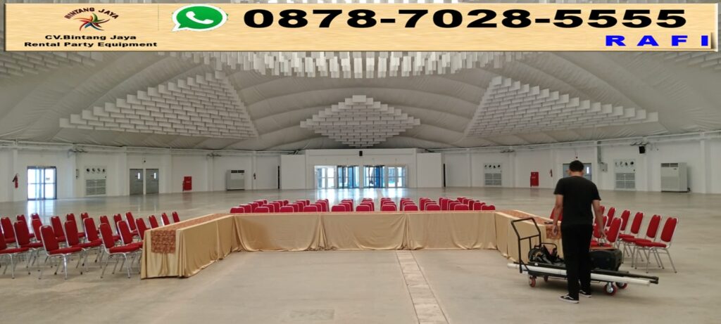 Sewa Meja Kotak Dan Kursi Stainless Merah Jakarta