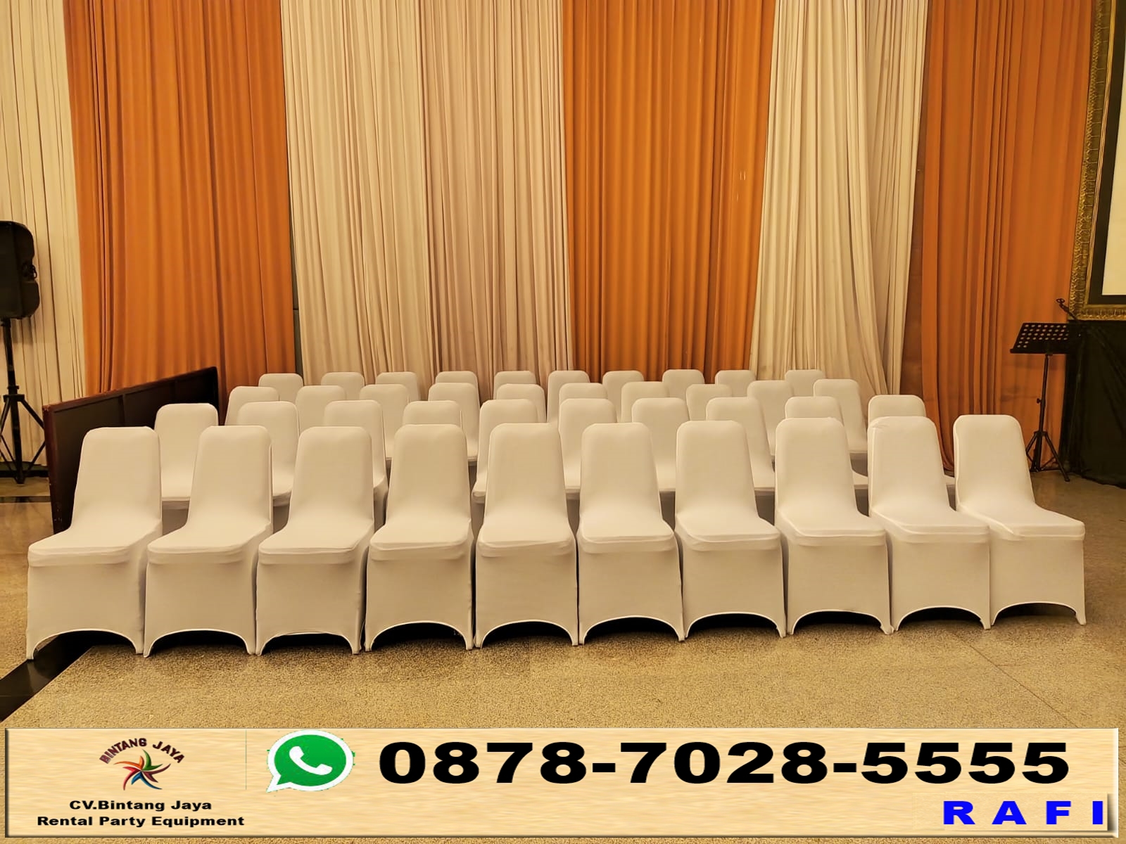 Vendor Sewa Kursi Futura Strecth Putih Jakarta