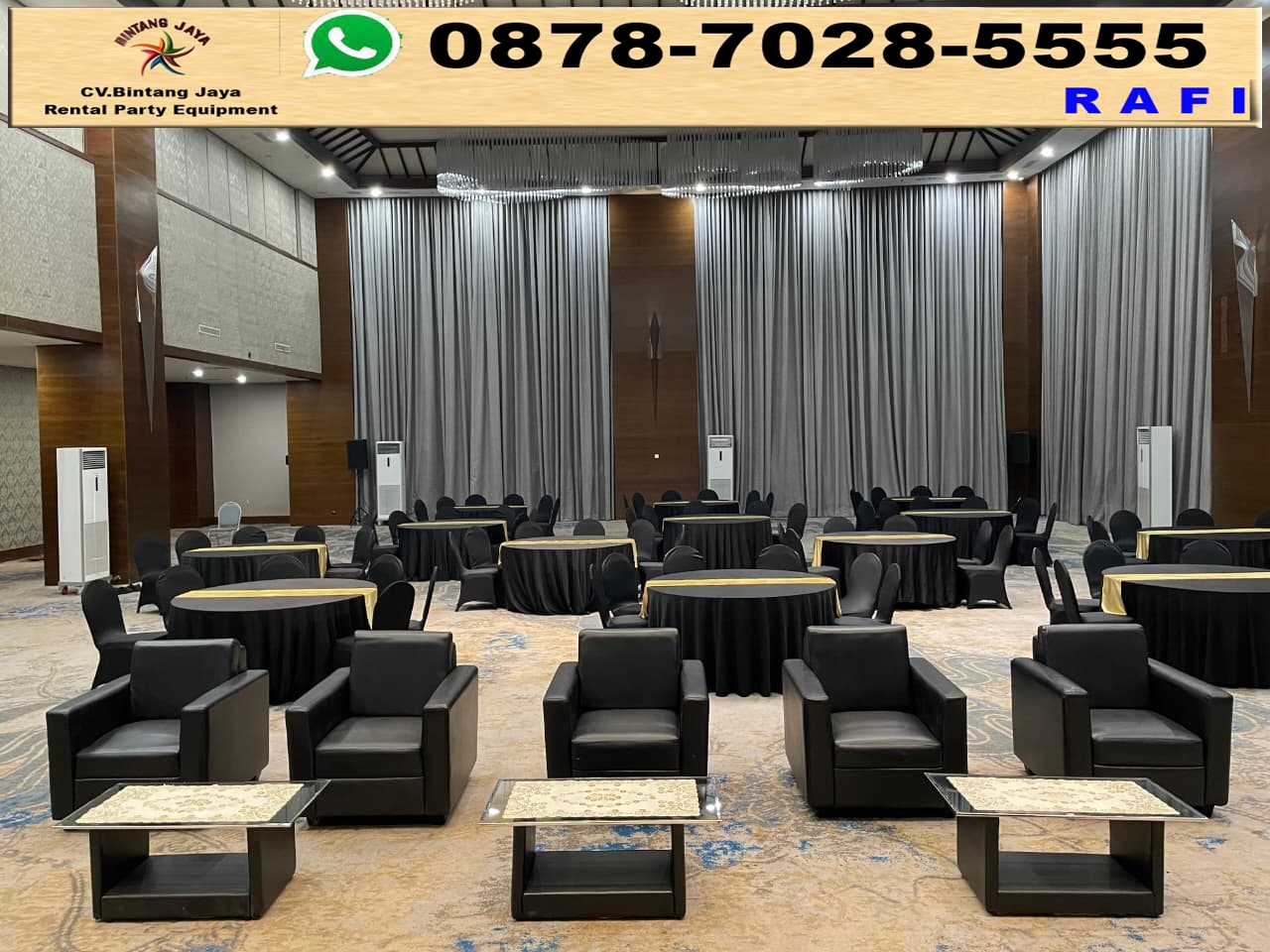 Jasa Sewa Sofa Hitam Type Kotak Single Depok