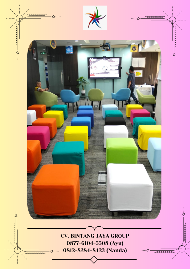 Menyewakan Sofa Puff Lucu Warna Warni Area Tangerang
