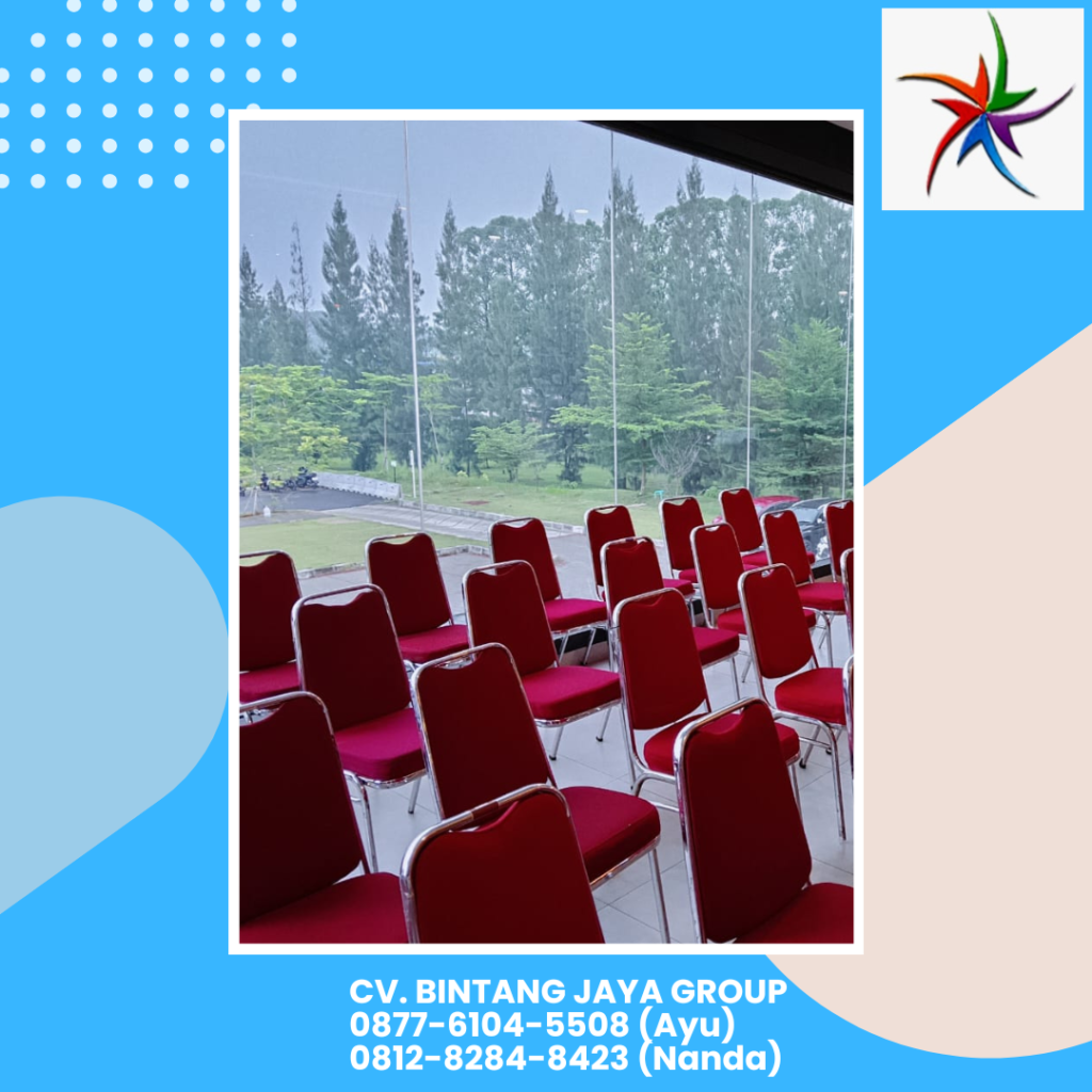Rental Kursi Event Polos Merah Area PIK 2