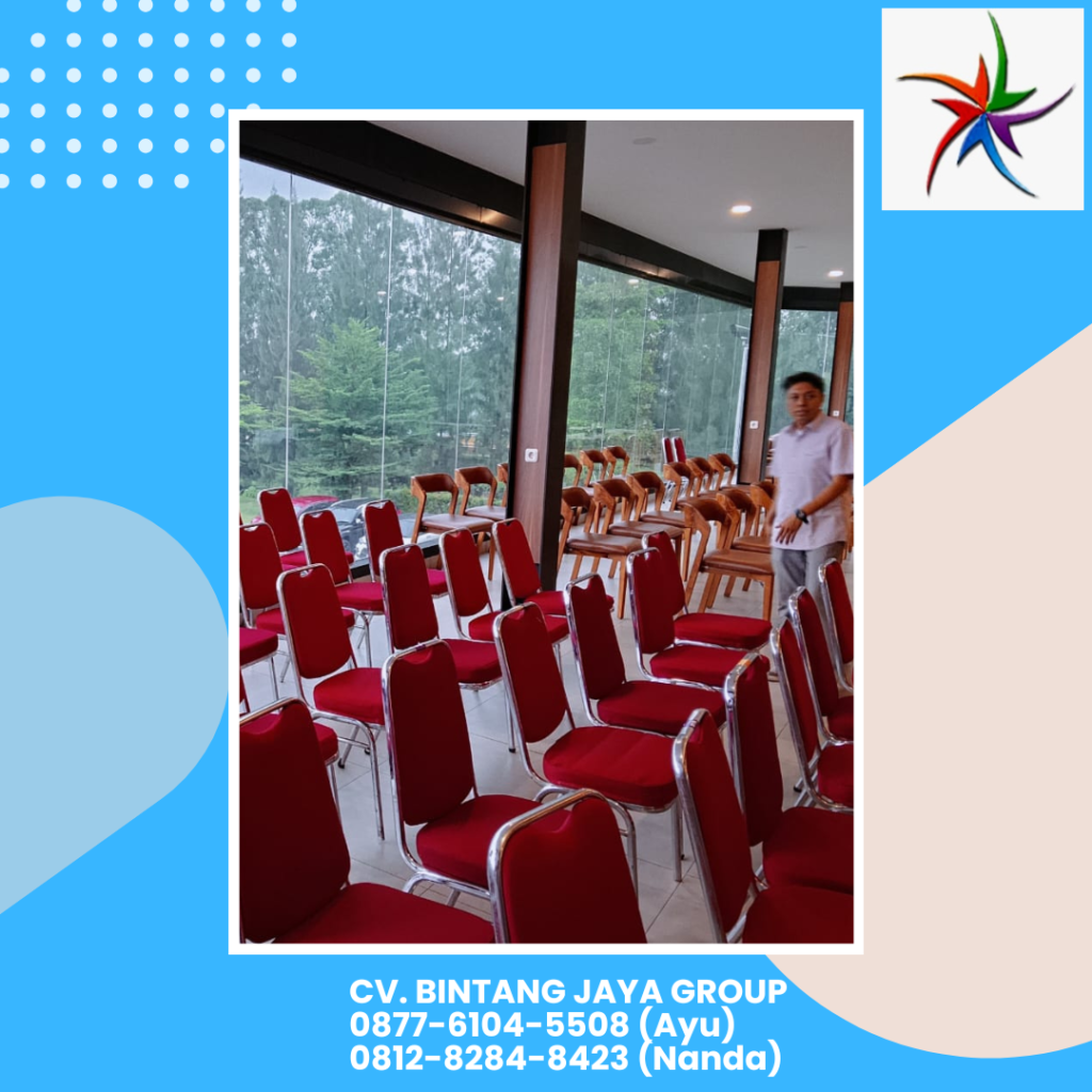 Rental Kursi Event Polos Merah Area PIK 2