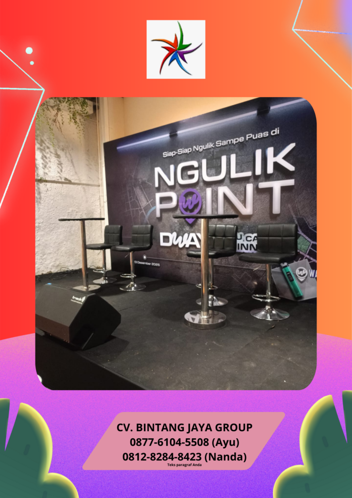 Rental Meja Barstool Hitam Dan Kursi Barstool hitam Bekasi