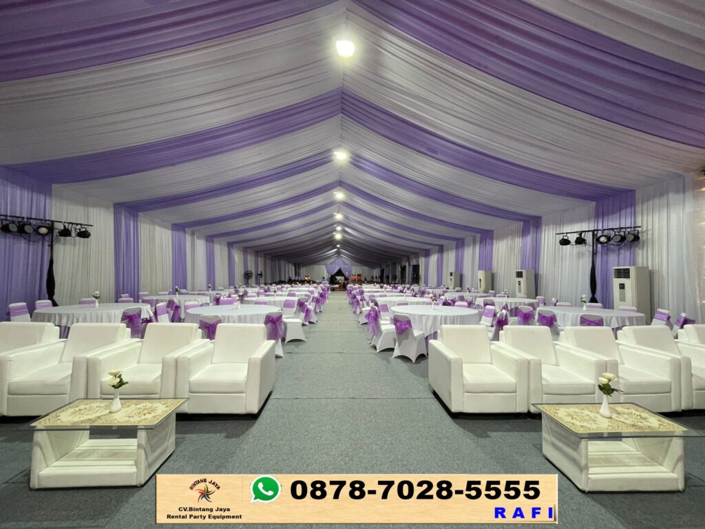 Rental Sofa Kotak Plus Meja VIP Kaca Dan Tenda Serut Area Bekasi