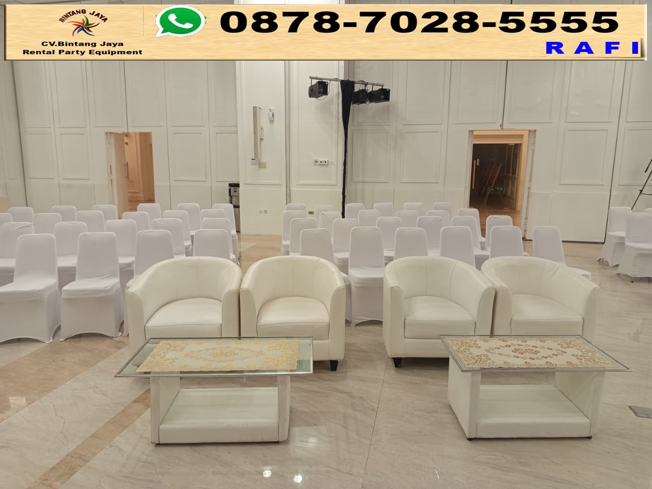 Sewa Kursi Sofa Oval Dan Meja Kaca Area Jakarta