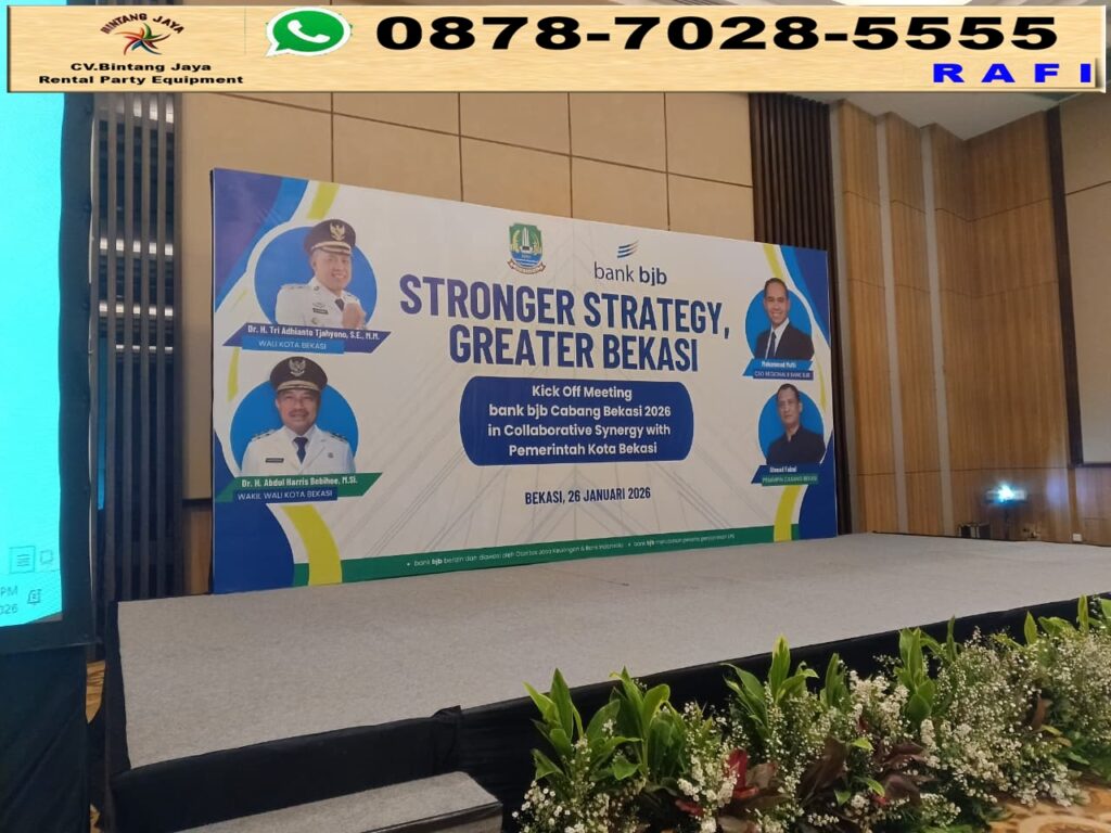 Sewa Panggung Set Backdrop Dan Mini Garden Bunga Segar Jakarta