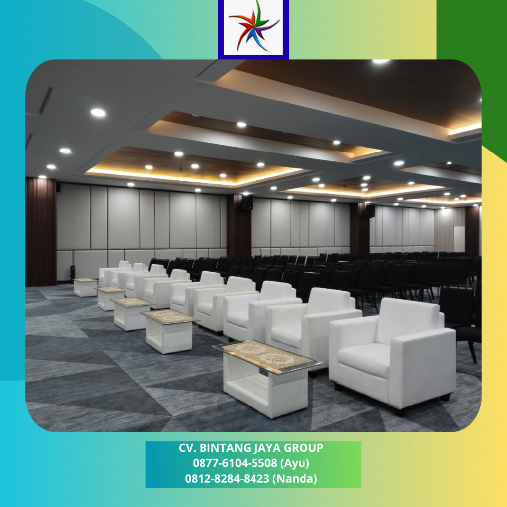 Sewa Sofa Single Dan Meja Cover Hitam Bekasi