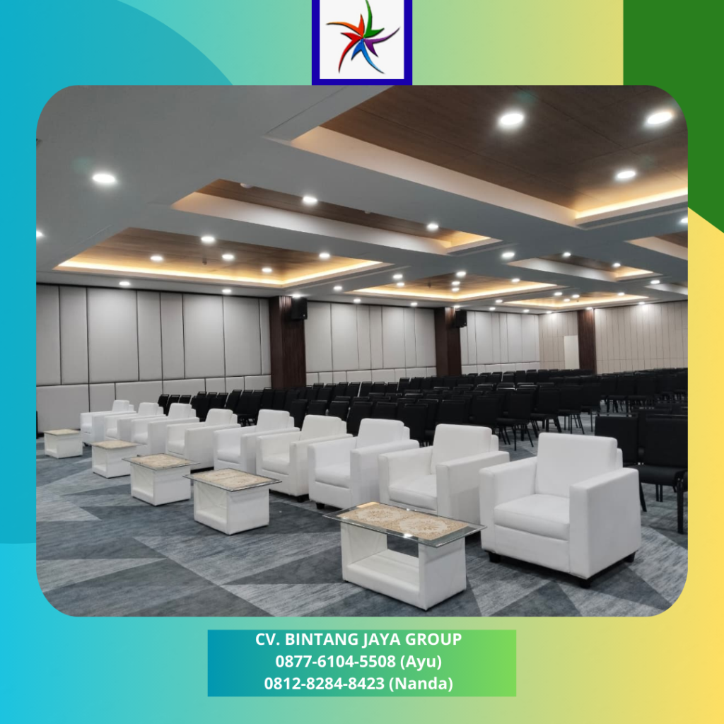 Sewa Sofa Single Dan Meja Cover Hitam Bekasi