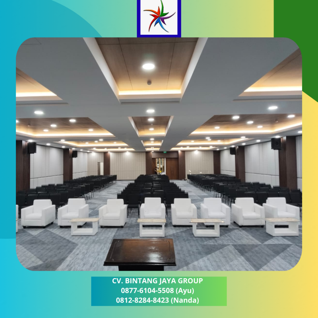 Sewa Sofa Single Dan Meja Cover Hitam Bekasi