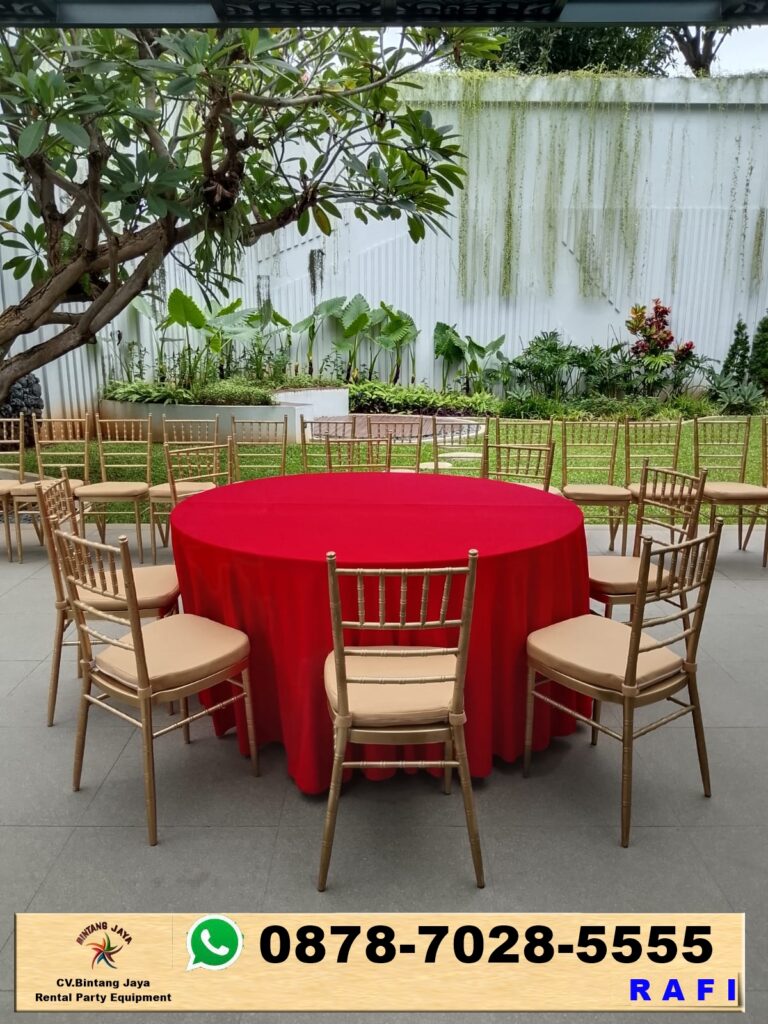 Layanan Sewa Kursi Tiffany Set Round Table Merah Jakarta