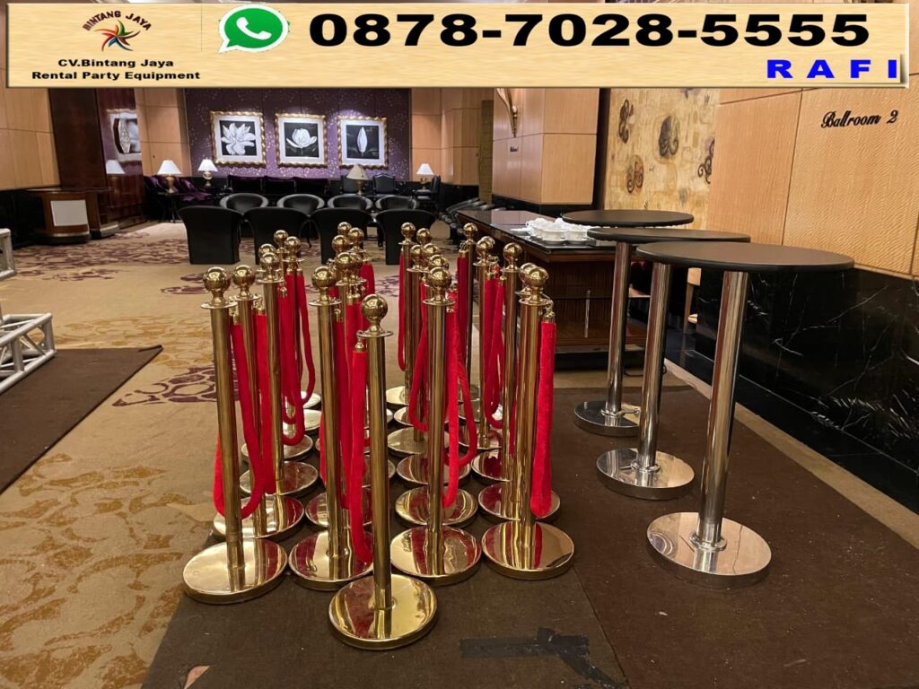 Pusat Sewa Tiang Pembatas Antri Standar Dan VIP Jakarta