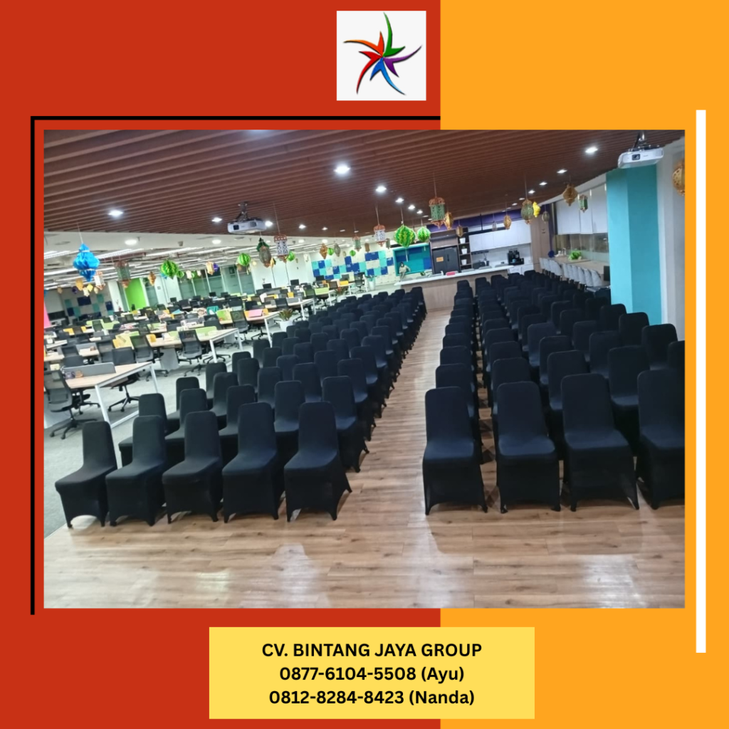 Sewa Kursi Futura Cover Stretch Hitam Event Chubb Menara UOB Jakarta