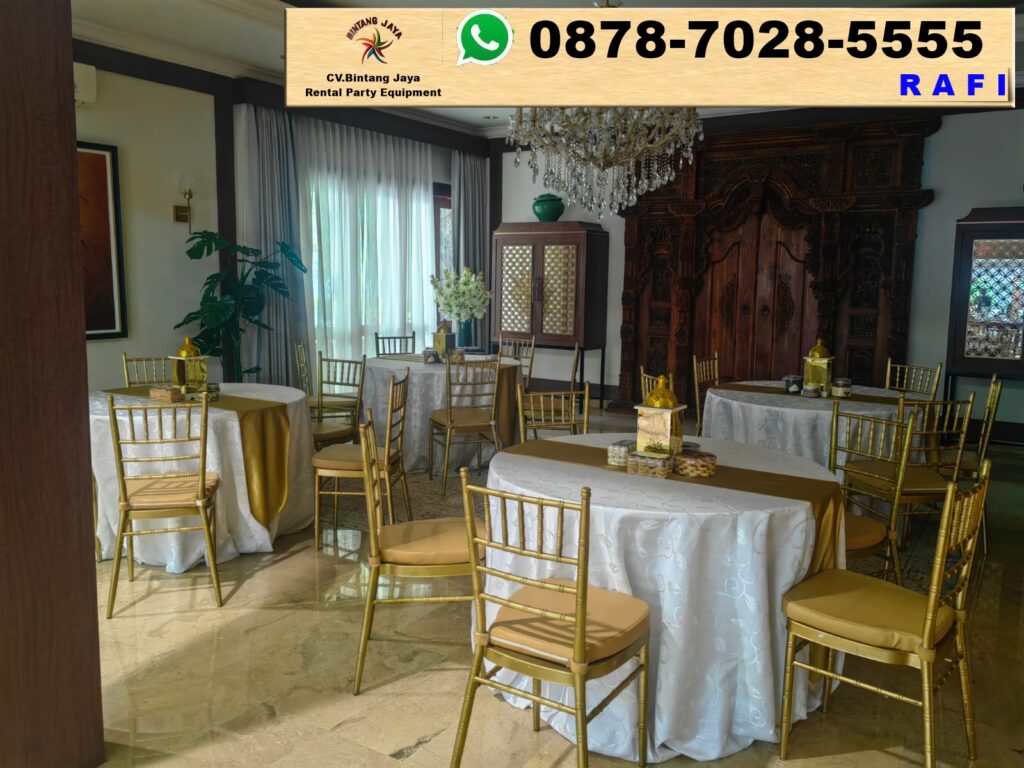 Sewa Kursi VIP Tiffany Gold Dan Round Table Jakarta