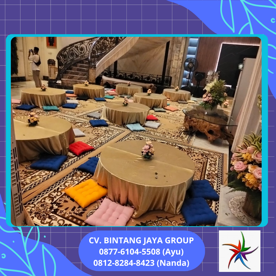 Sewa Meja Lesehan, Karpet Dan Bantal Lesehan Cikarang