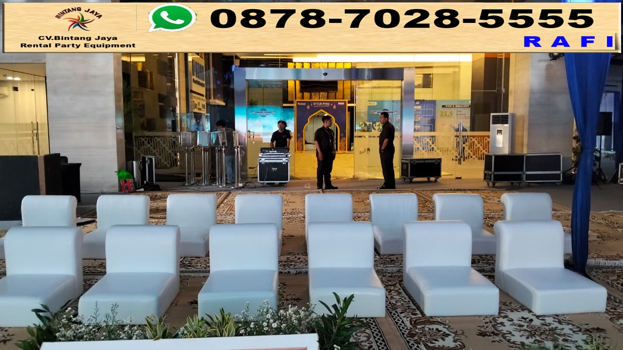 Vendor Sewa Sofa Lesehan Putih Event Di Menara PNM