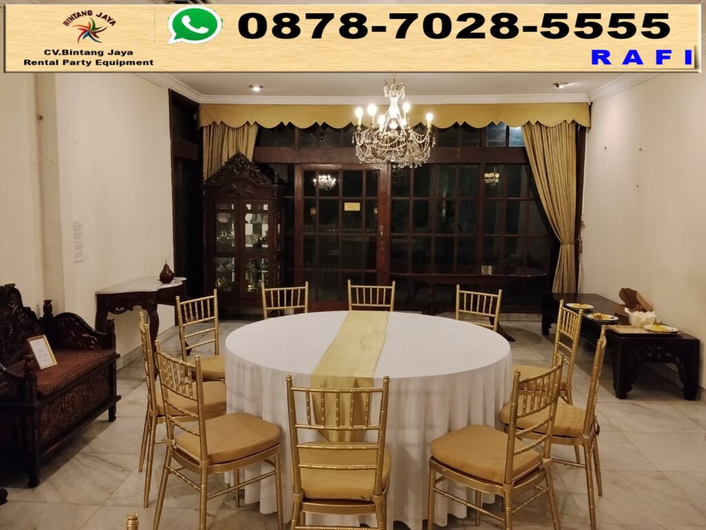 Vendor Sewa Tiffany Gold Dan Round Table Event Wisma Danantara