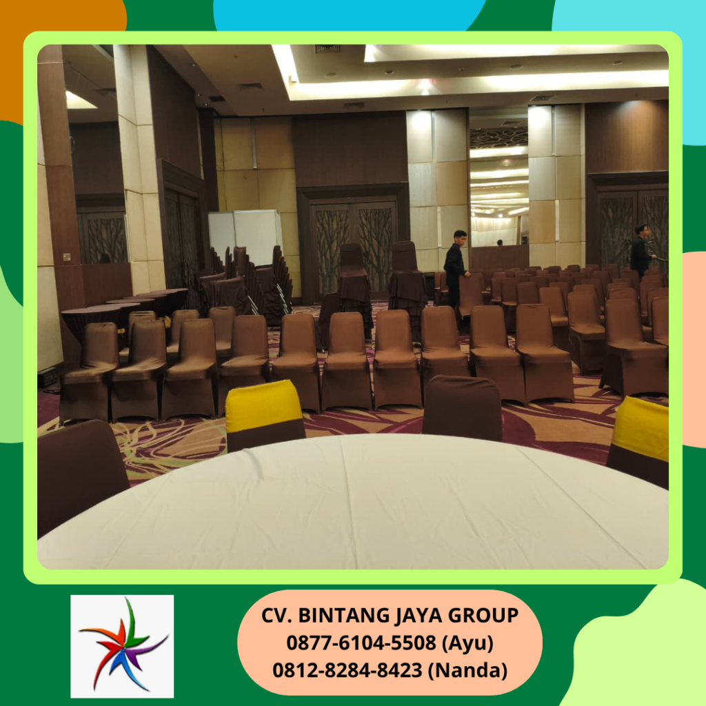 Jasa Sewa Kursi Cover Ketat Cokelat Jakarta