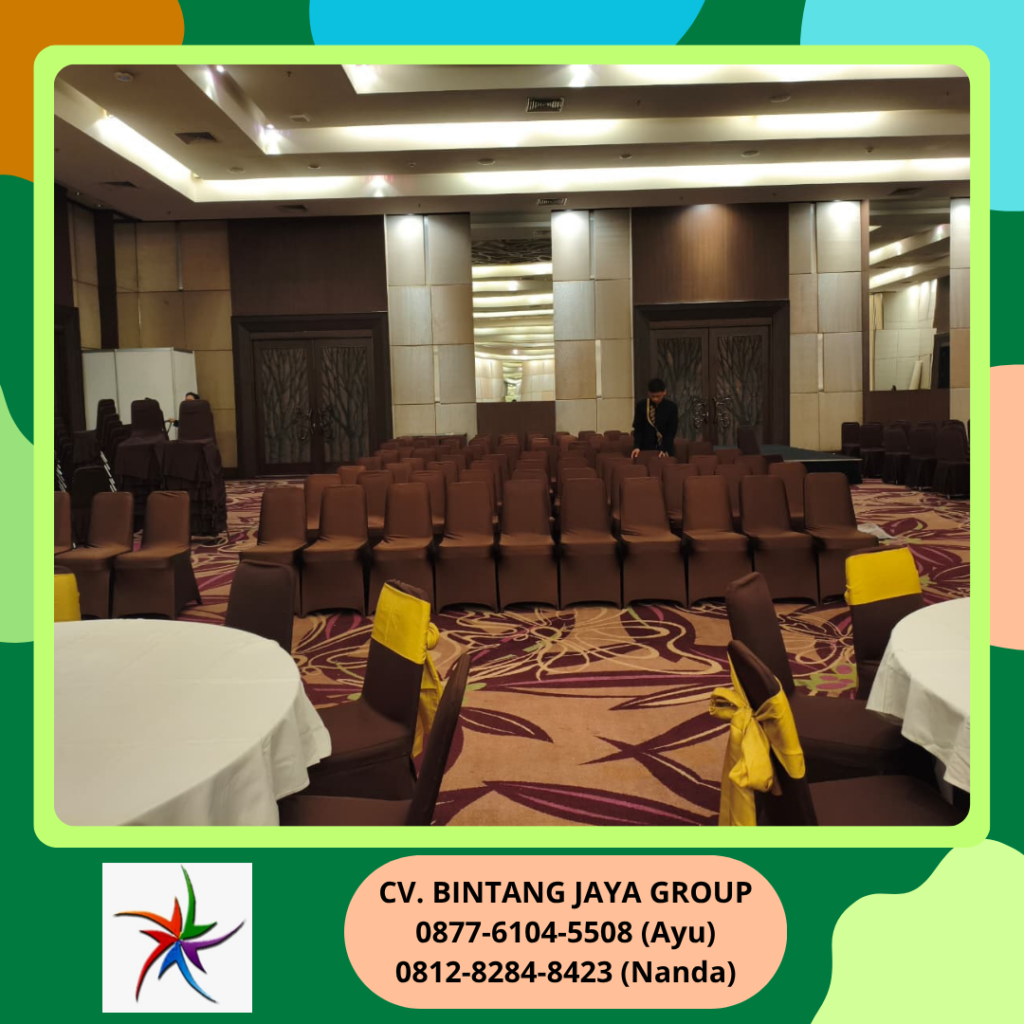 Jasa Sewa Kursi Cover Ketat Cokelat Jakarta