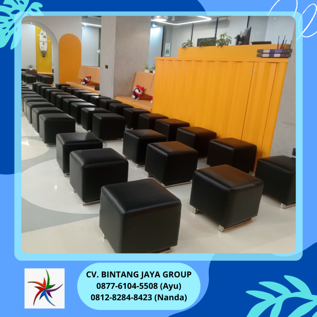 Jasa Sewa Kursi Puff Kotak Warna Hitam Jakarta