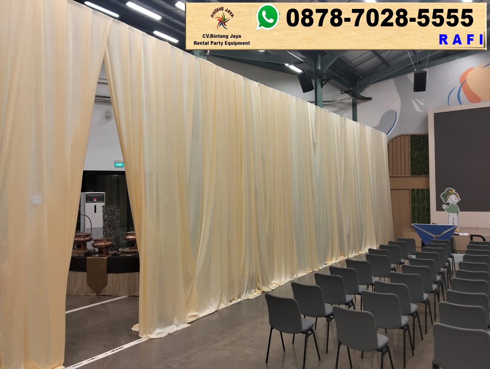 Jasa Sewa Tirai Putih Event Di Pondok Indah