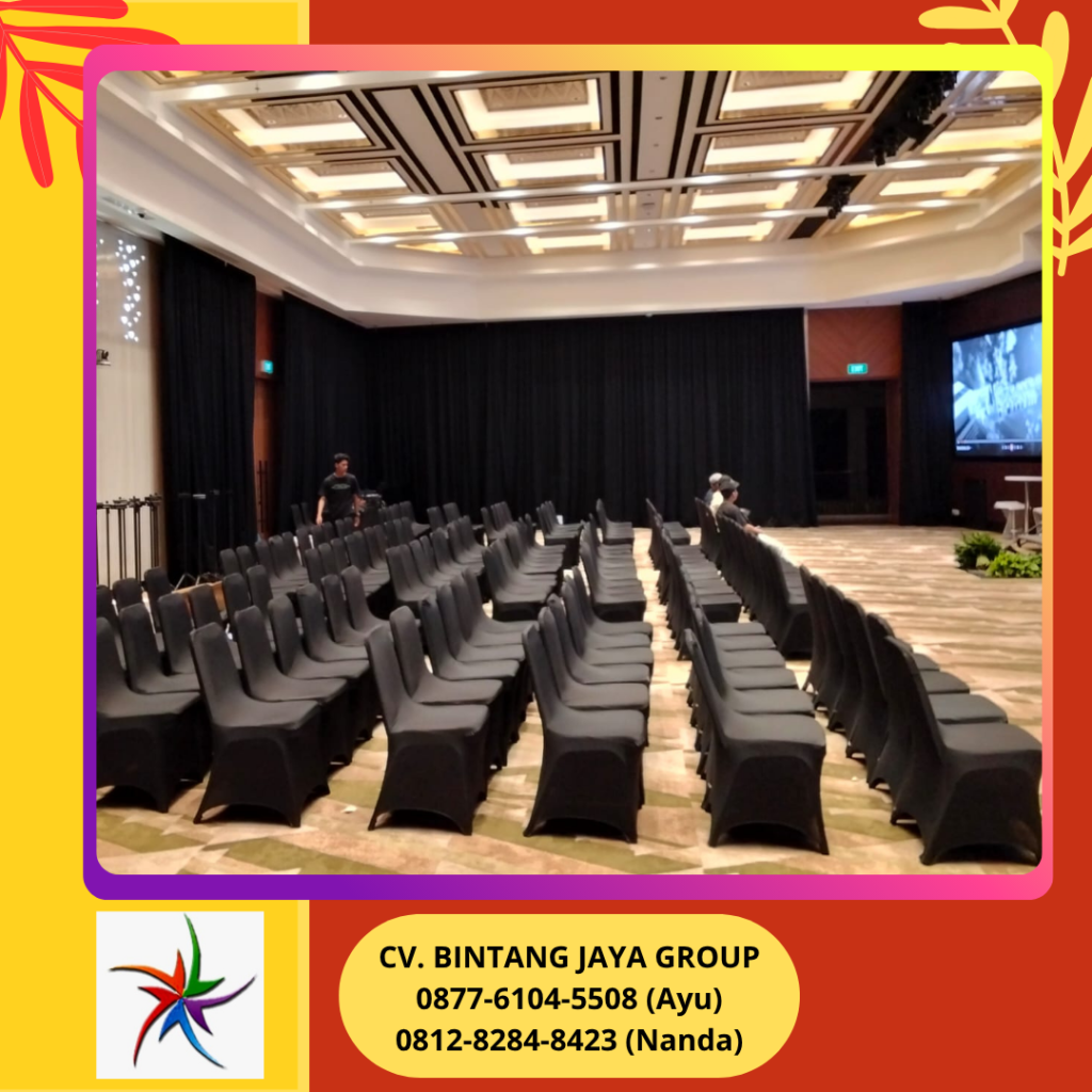 Sewa Kursi Event Full Cover Hitam Event HI Jakarta