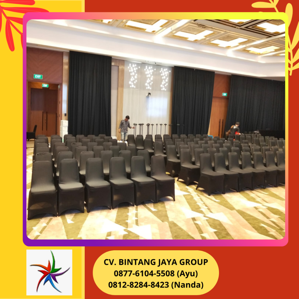 Sewa Kursi Event Full Cover Hitam Event HI Jakarta