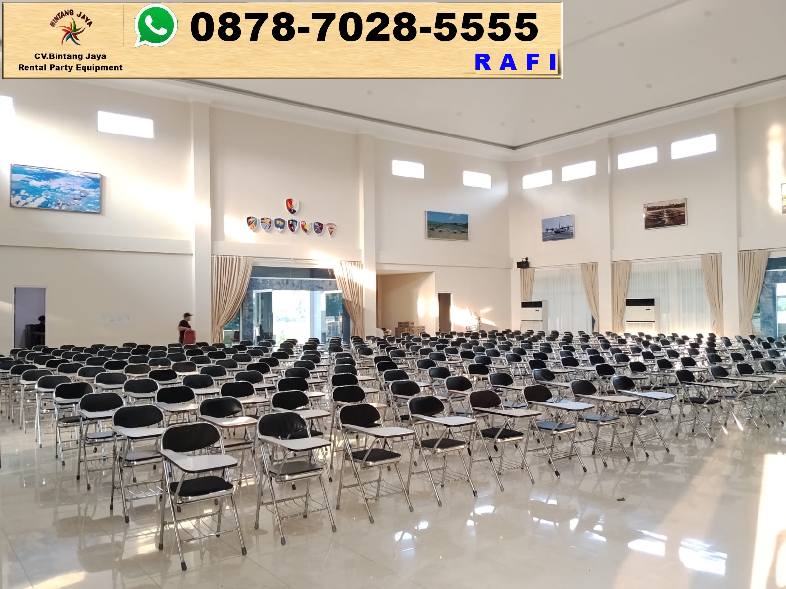 Sewa Kursi Kuliah - Kursi Stainless Event Di Lanud Halim