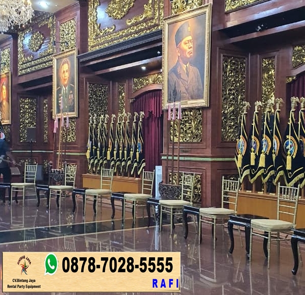 Sewa Kursi Tiffany VIP Gold Kayu Jati Bogor