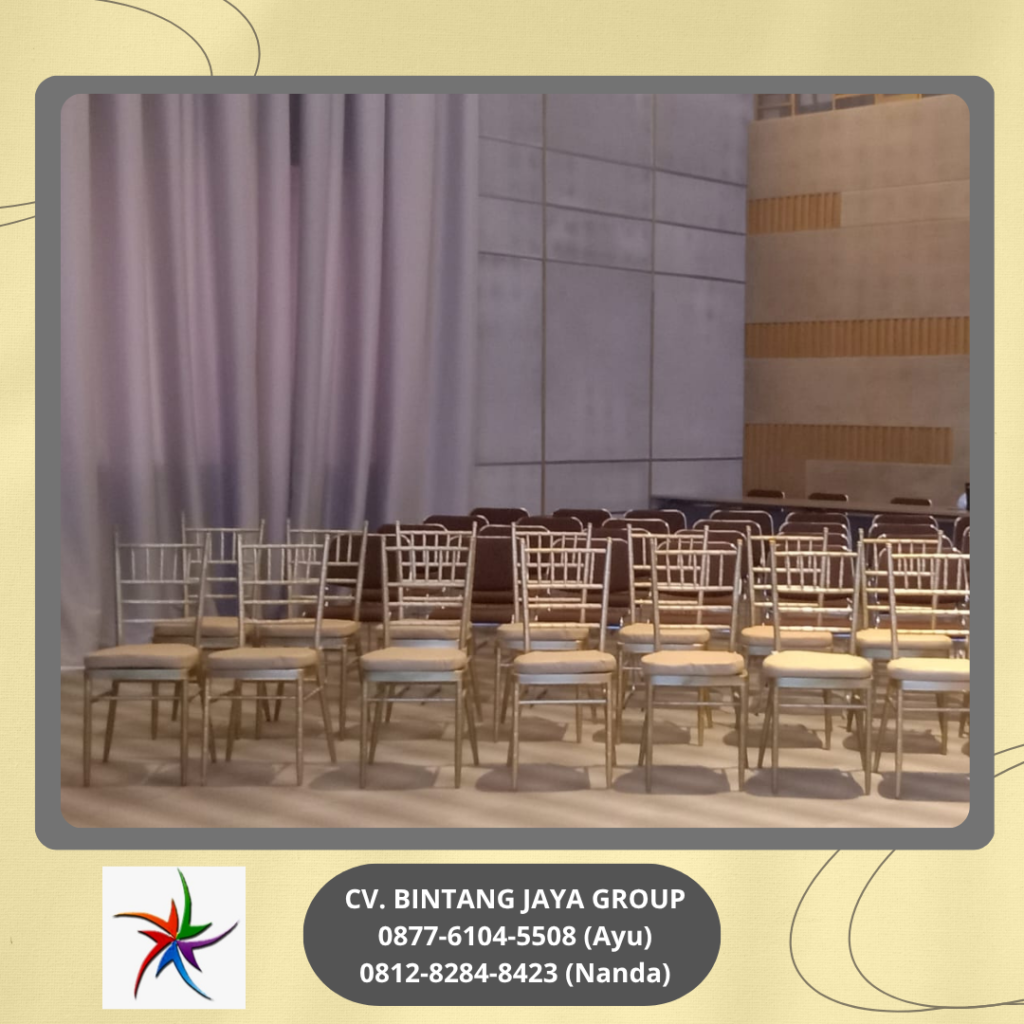 Sewa Kursi VIP Tiffany Dan Tiang Pembatas Area Jakarta