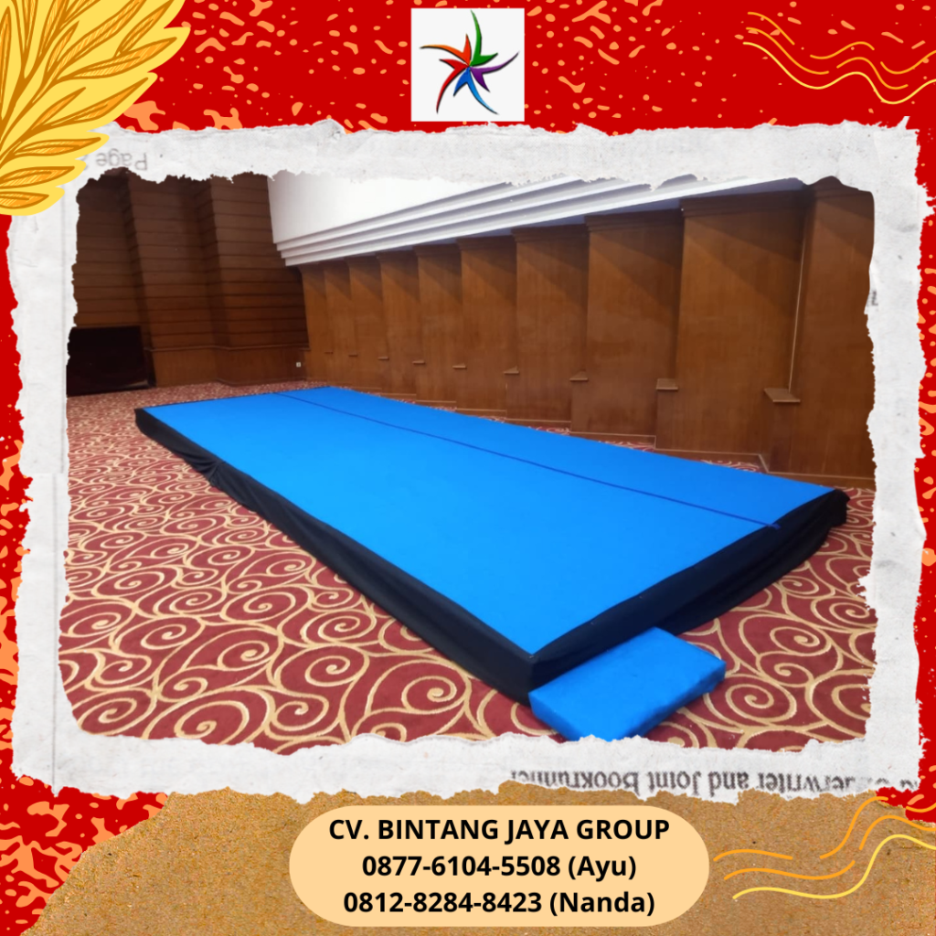 Sewa Panggung Indoor Cover Karpet Biru Jakarta