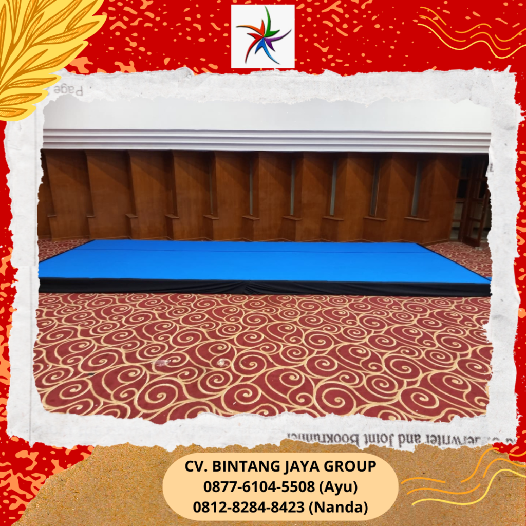 Sewa Panggung Indoor Cover Karpet Biru Jakarta