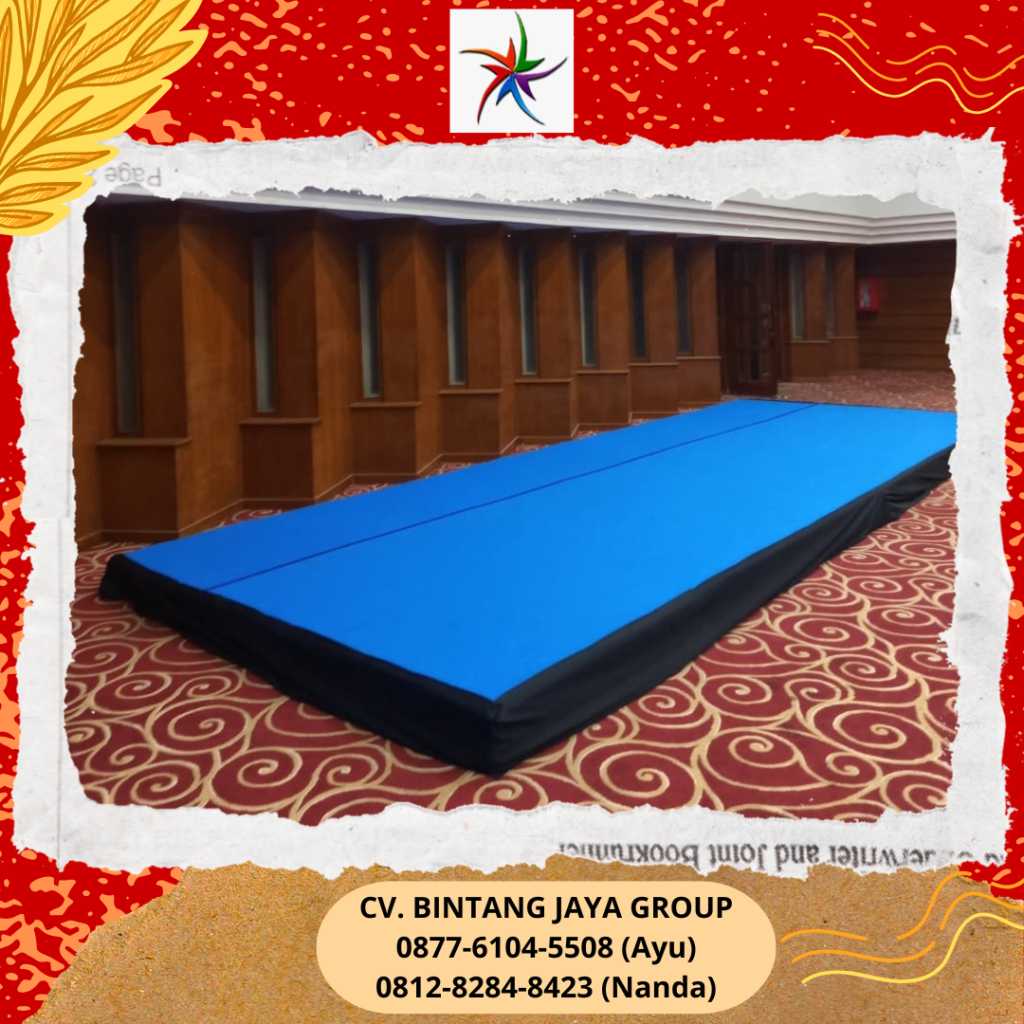Sewa Panggung Indoor Cover Karpet Biru Jakarta