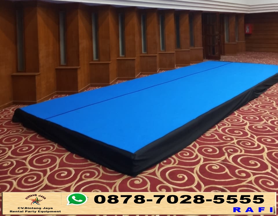 Sewa Panggung Indoor Cover Karpet Biru Jakarta