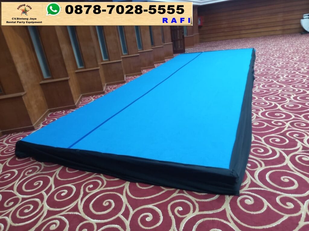 Sewa Panggung Indoor Cover Karpet Biru Jakarta