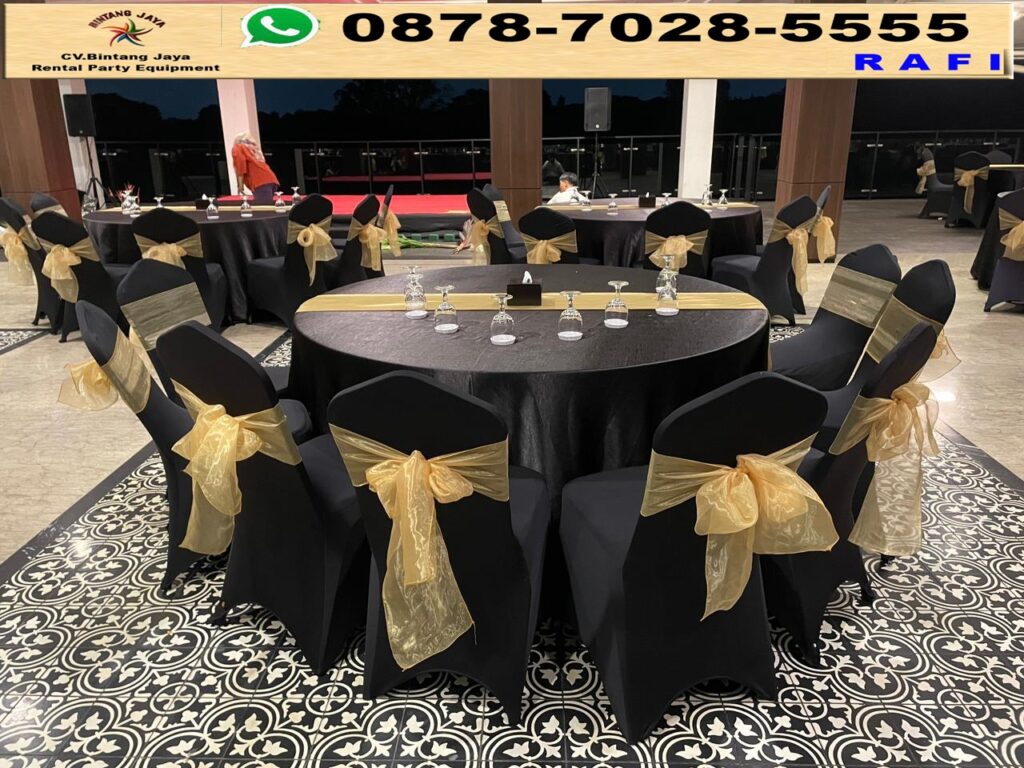 Vendor Sewa Round Table Cover Hitam Event Di Grand Mercuri Kemayoran