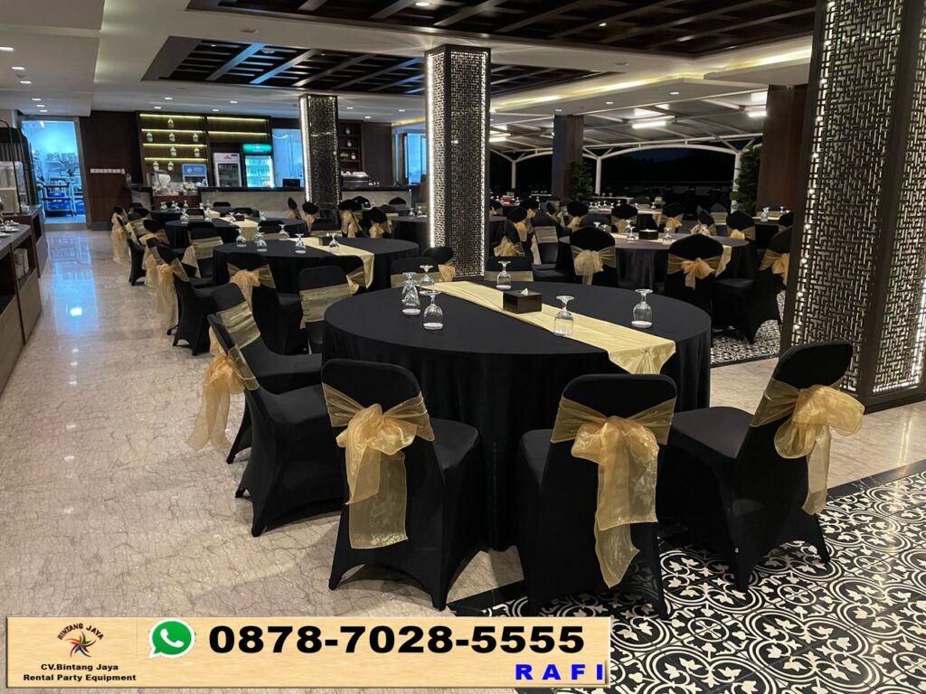 Vendor Sewa Round Table Cover Hitam Event Di Grand Mercuri Kemayoran