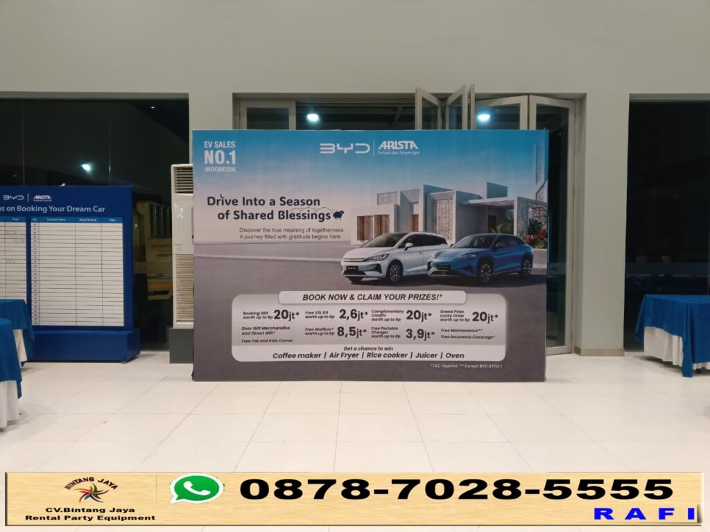 Jasa Sewa Backdrop Event BYD Sentul Daan Mogot