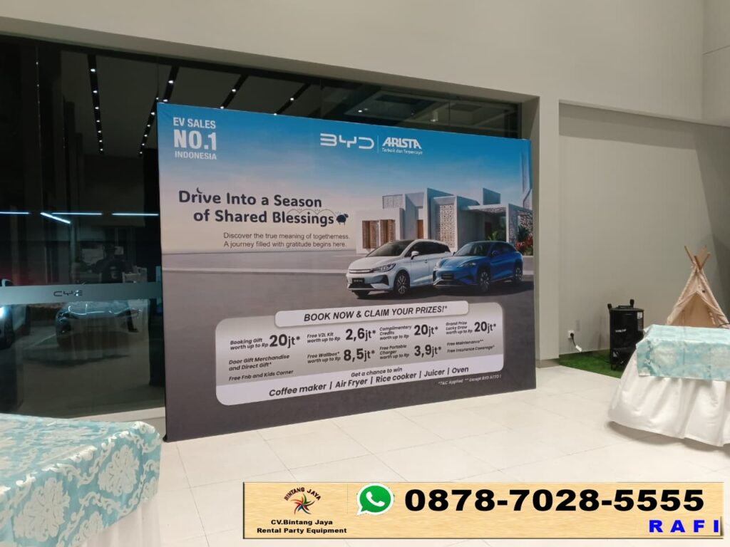 Jasa Sewa Backdrop Event BYD Sentul Daan Mogot